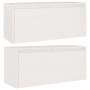 Armario de pared 2 uds madera maciza de pino blanco 80x30x35 cm de vidaXL, Estantes y estanterías - Ref: Foro24-813458, Preci...