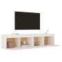 Armario de pared 2 uds madera maciza de pino blanco 80x30x35 cm de vidaXL, Estantes y estanterías - Ref: Foro24-813458, Preci...
