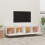 Armario de pared 2 uds madera maciza de pino blanco 80x30x35 cm de vidaXL, Estantes y estanterías - Ref: Foro24-813458, Preci...