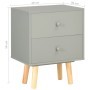 Mesitas de noche 2 unidades madera maciza pino gris 40x30x50 cm de vidaXL, Mesitas de noche - Ref: Foro24-285227, Precio: 107...