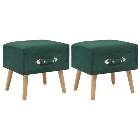 Mesitas de noche 2 unidades 40x35x40 cm terciopelo verde de vidaXL, Mesitas de noche - Ref: Foro24-276382, Precio: 155,12 €, ...