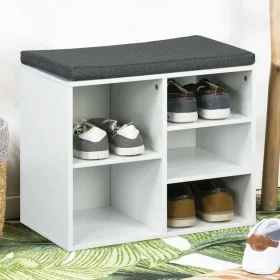 HI Zapatero con cojín blanco 51,5x29x48 cm de HI, Zapateros y organizadores de calzado - Ref: Foro24-445599, Precio: 53,77 €,...