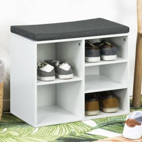 HI Zapatero con cojín blanco 51,5x29x48 cm de HI, Zapateros y organizadores de calzado - Ref: Foro24-445599, Precio: 52,45 €,...