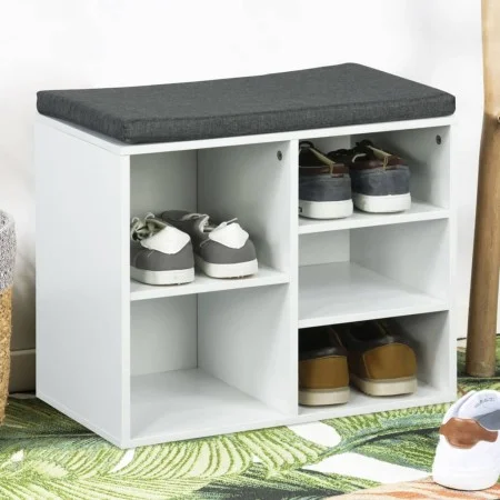 HI Zapatero con cojín blanco 51,5x29x48 cm de HI, Zapateros y organizadores de calzado - Ref: Foro24-445599, Precio: 53,77 €,...