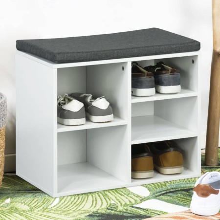 HI Zapatero con cojín blanco 51,5x29x48 cm de HI, Zapateros y organizadores de calzado - Ref: Foro24-445599, Precio: 52,45 €,...