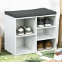 HI Zapatero con cojín blanco 51,5x29x48 cm de HI, Zapateros y organizadores de calzado - Ref: Foro24-445599, Precio: 52,45 €,...
