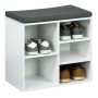 HI Zapatero con cojín blanco 51,5x29x48 cm de HI, Zapateros y organizadores de calzado - Ref: Foro24-445599, Precio: 52,45 €,...
