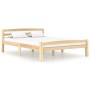 Estructura de cama de madera de pino maciza 140x200 cm de vidaXL, Camas y somieres - Ref: Foro24-322064, Precio: 122,97 €, De...