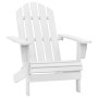 Silla de jardín de madera blanca de vidaXL, Sillas de jardín - Ref: Foro24-40860, Precio: 83,89 €, Descuento: %