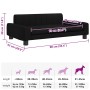 Cama para perros de tela negra 90x53x30 cm en Camas para perros | Comprar online en Foru.es