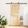Puerta corredera con herrajes madera maciza de pino 90x210 cm de vidaXL, Puertas - Ref: Foro24-3203073, Precio: 199,81 €, Des...
