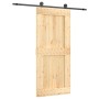 Puerta corredera con herrajes madera maciza de pino 90x210 cm de vidaXL, Puertas - Ref: Foro24-3203073, Precio: 199,81 €, Des...