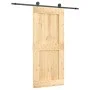 Puerta corredera con herrajes madera maciza de pino 90x210 cm by vidaXL, Doors - Ref: Foro24-3203073, Price: 209,21 €, Discou...