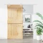 Puerta corredera con herrajes madera maciza de pino 95x210 cm de vidaXL, Puertas - Ref: Foro24-3203183, Precio: 197,69 €, Des...