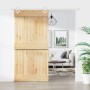 Puerta corredera con herrajes madera maciza de pino 100x210 cm de vidaXL, Puertas - Ref: Foro24-3203184, Precio: 231,36 €, De...