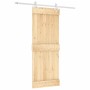 Puerta corredera con herrajes madera maciza de pino 80x210 cm de vidaXL, Puertas - Ref: Foro24-3203180, Precio: 182,13 €, Des...