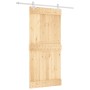 Puerta corredera con herrajes madera maciza de pino 95x210 cm de vidaXL, Puertas - Ref: Foro24-3203183, Precio: 200,79 €, Des...