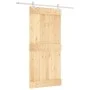 Puerta corredera con herrajes madera maciza de pino 95x210 cm de vidaXL, Puertas - Ref: Foro24-3203183, Precio: 197,69 €, Des...
