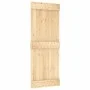 Schiebetür mit Beschlägen aus massivem Kiefernholz, 80 x 210 cm von vidaXL, Türen - Ref: Foro24-3203180, Preis: 178,72 €, Rab...
