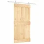 Schiebetür mit Beschlägen aus massivem Kiefernholz, 100 x 210 cm von vidaXL, Türen - Ref: Foro24-3203184, Preis: 226,35 €, Ra...