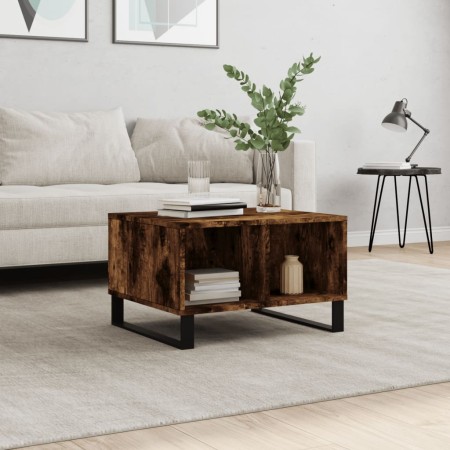 Mesa de centro madera contrachapada roble ahumado 60x50x36,5 cm de vidaXL, Mesas de centro - Ref: Foro24-830553, Precio: 51,8...