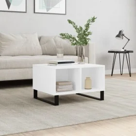 Mesa de centro madera contrachapada blanco 60x50x36,5 cm de vidaXL, Mesas de centro - Ref: Foro24-830548, Precio: 50,74 €, De...