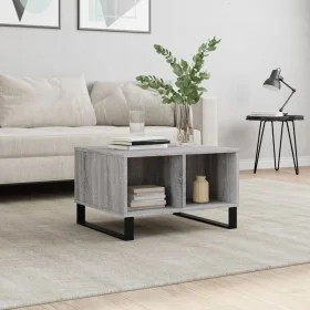 Mesa de centro madera contrachapada gris Sonoma 60x50x36,5 cm de vidaXL, Mesas de centro - Ref: Foro24-830554, Precio: 52,73 ...