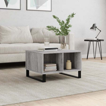 Mesa de centro madera contrachapada gris Sonoma 60x50x36,5 cm de vidaXL, Mesas de centro - Ref: Foro24-830554, Precio: 53,41 ...