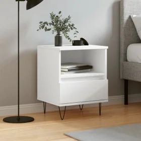 Mesita de noche madera contrachapada blanco 40x35x50 cm de vidaXL, Mesitas de noche - Ref: Foro24-830620, Precio: 45,54 €, De...