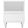 Mesita de noche madera contrachapada blanco 40x35x50 cm de vidaXL, Mesitas de noche - Ref: Foro24-830620, Precio: 46,19 €, De...