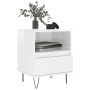 Mesitas noche 2 uds madera ingeniería blanco brillo 40x35x50 cm de vidaXL, Mesitas de noche - Ref: Foro24-830625, Precio: 75,...