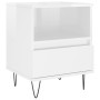 Mesitas noche 2 uds madera ingeniería blanco brillo 40x35x50 cm de vidaXL, Mesitas de noche - Ref: Foro24-830625, Precio: 75,...