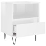 Mesitas noche 2 uds madera ingeniería blanco brillo 40x35x50 cm de vidaXL, Mesitas de noche - Ref: Foro24-830625, Precio: 75,...