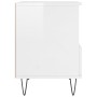 Mesitas noche 2 uds madera ingeniería blanco brillo 40x35x50 cm de vidaXL, Mesitas de noche - Ref: Foro24-830625, Precio: 75,...