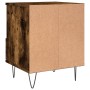 Mesita de noche madera de ingeniería roble ahumado 40x35x50 cm de vidaXL, Mesitas de noche - Ref: Foro24-830630, Precio: 39,3...