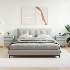 Mesita de noche 2 uds madera ingeniería gris Sonoma 40x35x50 cm de vidaXL, Mesitas de noche - Ref: Foro24-830665, Precio: 76,...