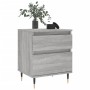 Mesita de noche 2 uds madera ingeniería gris Sonoma 40x35x50 cm de vidaXL, Mesitas de noche - Ref: Foro24-830665, Precio: 77,...