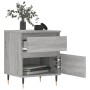 Mesita de noche 2 uds madera ingeniería gris Sonoma 40x35x50 cm de vidaXL, Mesitas de noche - Ref: Foro24-830665, Precio: 77,...