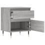 Mesita de noche 2 uds madera ingeniería gris Sonoma 40x35x50 cm de vidaXL, Mesitas de noche - Ref: Foro24-830665, Precio: 77,...