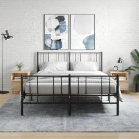 Mesitas noche 2 uds madera ingeniería roble Sonoma 40x35x50 cm de vidaXL, Mesitas de noche - Ref: Foro24-830627, Precio: 68,9...