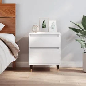 Mesita de noche madera contrachapada blanco 40x35x50 cm de vidaXL, Mesitas de noche - Ref: Foro24-830652, Precio: 49,10 €, De...