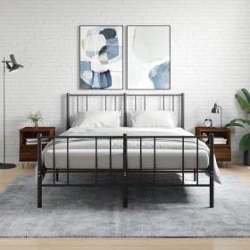 Mesitas noche 2 uds madera ingeniería marrón roble 40x35x50 cm de vidaXL, Mesitas de noche - Ref: Foro24-830635, Precio: 70,9...
