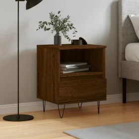 Oak brown engineered wood bedside table 40x35x50 cm by vidaXL, Nightstands - Ref: Foro24-830634, Price: 46,05 €, Discount: %
