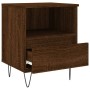 Mesita de noche madera de ingeniería marrón roble 40x35x50 cm de vidaXL, Mesitas de noche - Ref: Foro24-830634, Precio: 46,68...