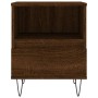Mesita de noche madera de ingeniería marrón roble 40x35x50 cm de vidaXL, Mesitas de noche - Ref: Foro24-830634, Precio: 46,68...