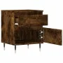 Smoked oak engineered wood bedside table 40x35x50 cm by vidaXL, Nightstands - Ref: Foro24-830662, Price: 41,50 €, Discount: %