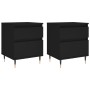Mesitas de noche 2 uds madera de ingeniería negro 40x35x50 cm de vidaXL, Mesitas de noche - Ref: Foro24-830655, Precio: 91,36...