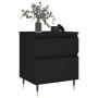 Mesitas de noche 2 uds madera de ingeniería negro 40x35x50 cm de vidaXL, Mesitas de noche - Ref: Foro24-830655, Precio: 91,36...