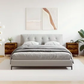 Mesitas noche 2 uds madera ingeniería roble ahumado 40x35x50 cm de vidaXL, Mesitas de noche - Ref: Foro24-830663, Precio: 69,...