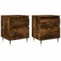 Bedside tables 2 units smoked oak engineered wood 40x35x50 cm by vidaXL, Nightstands - Ref: Foro24-830663, Price: 69,87 €, Di...